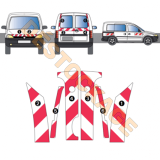 Kit de balisage rouge et blanc pour Opel Combo 2002-2011 Classe A Kit de balisage rouge et blanc pour Opel Combo 2002-2011 Classe A