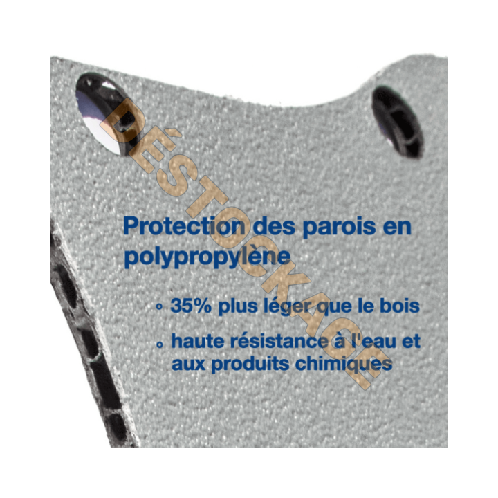 Habillage polypro & bois complet - Ford Transit Custom - détails protections parois