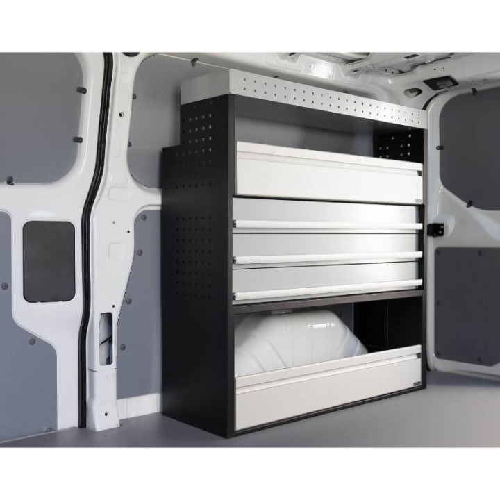Aménagement PROVAN (gauche ou droite) avec tiroirs pour Opel Vivaro 2019+ (photo générique)