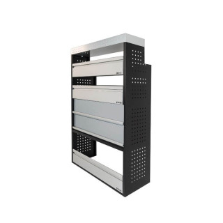 Aménagement PROVAN avec étagères et tiroir  (gauche ou droite) pour Renault Master 2010-2024 - vue de côté