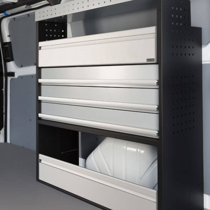 Aménagement PROVAN (gauche ou droite) avec tiroirs pour Volkswagen T5 2011-2015  (photo générique) - côté