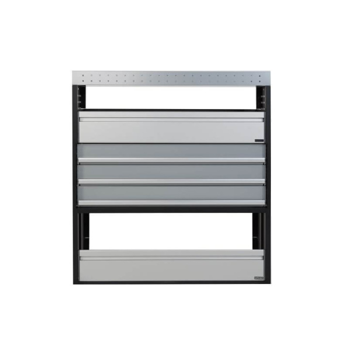 Aménagement PROVAN (gauche ou droite) avec tiroirs pour Volkswagen T5 2011-2015  (photo générique) - vue de face