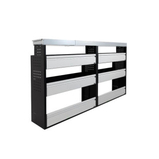 Aménagement PROVAN (gauche) avec tiroirs pour Citroen Jumpy 2016+ (photo générique) - vue de côté