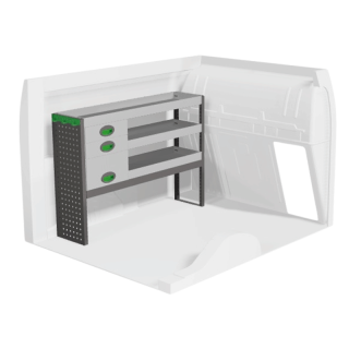 Aménagement pour Citroen Berlingo Van III 2018+ avec tiroirs (gauche) vue de face