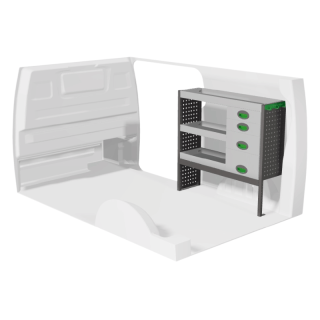 Aménagement pour Citroen Jumpy 2007-2016 droit avec tiroirs vue de face