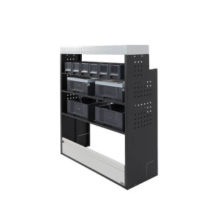 Aménagement PROVAN (gauche ou droite) avec mallettes pour Opel Vivaro 2014-2019 (photo générique) - vue de côté