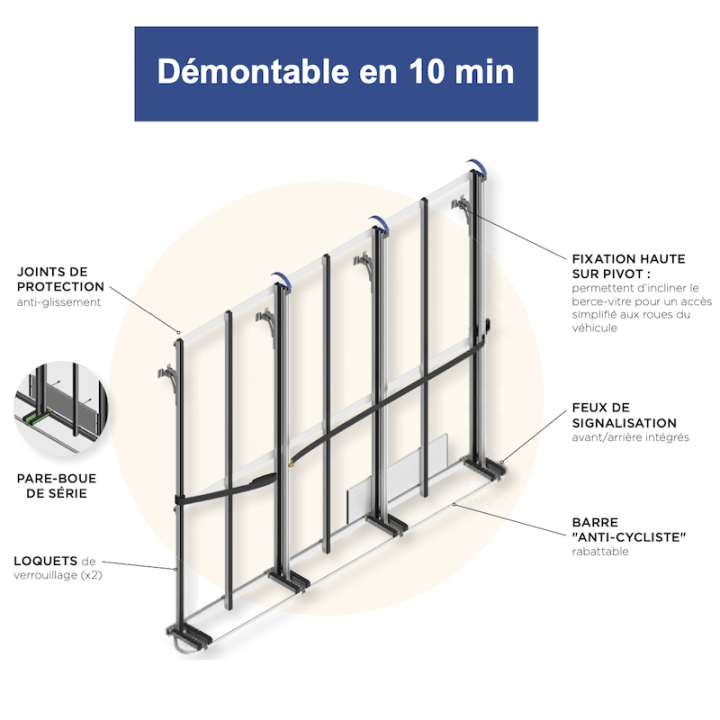 Berce-vitre extérieur en aluminium pour Nissan Interstar 2022-2024. Photo générique non contractuelle.