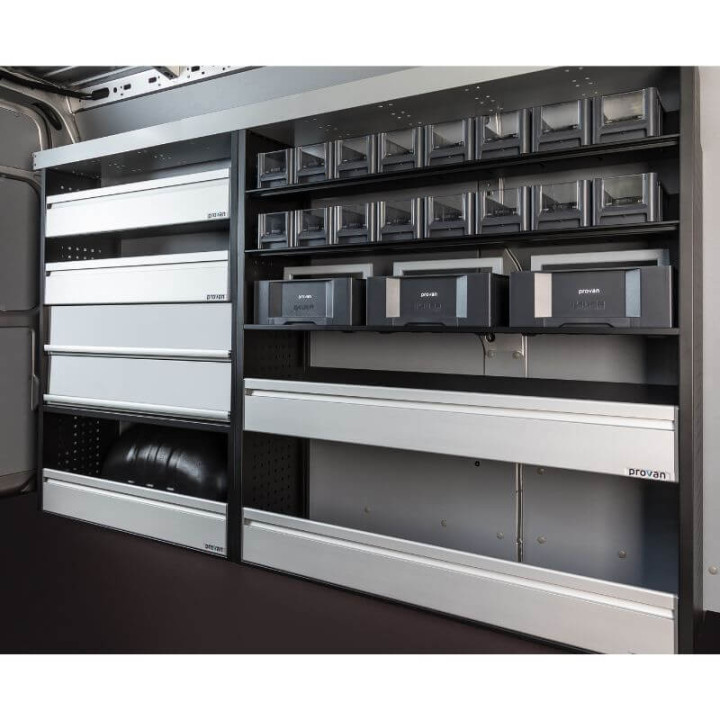Aménagement PROVAN double (gauche) pour Iveco Daily 2014+ (photo générique)  vue de côté
