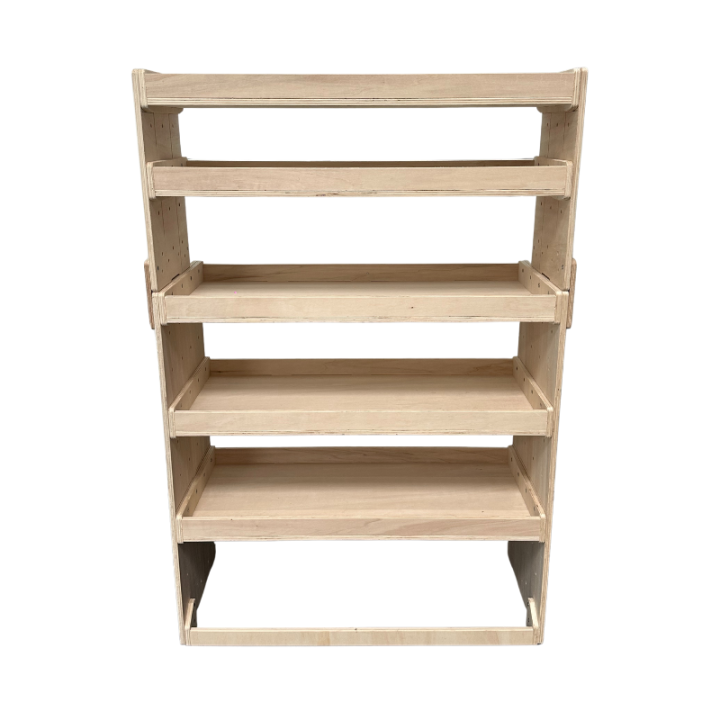 Etagère bois brut vue de face Volkswagen Crafter 2006-2016