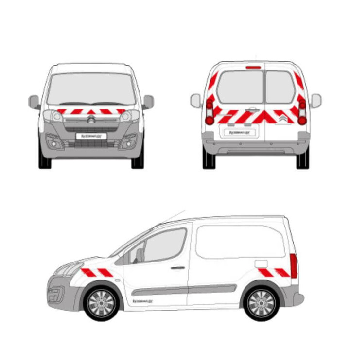 Kit de balisage - Citroen Berlingo II 2016-2018 avec portes battantes