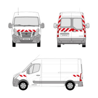 Kit de balisage - Nissan NV400 portes battantes. Bandes adhésives pré-découpés prêtes à poser