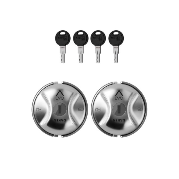 Kit double serrure antivol utilitaire DAKEN SATURN EVO avec 4 clés