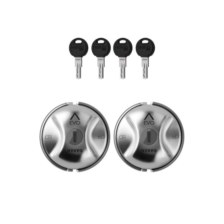 Kit double serrure antivol utilitaire DAKEN SATURN EVO avec 4 clés