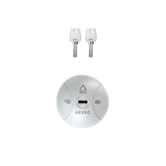 Serrure antivol utilitaire Daken Saturn GO simple gris avec 2 clés