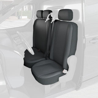 Housses de siège en simili cuir pour Opel Vivaro 2019+ (image non contractuelle)
