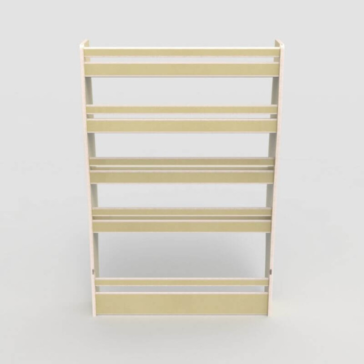 Étagère utilitaire en bois pour Toyota Proace 2016+, vue de face.