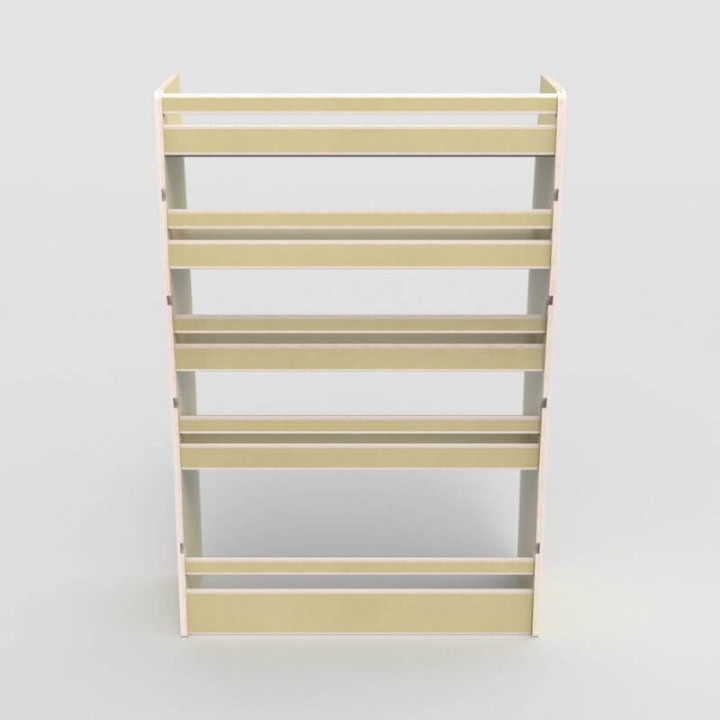 Étagère utilitaire en bois pour Fiat Scudo 2022+, vue de face.