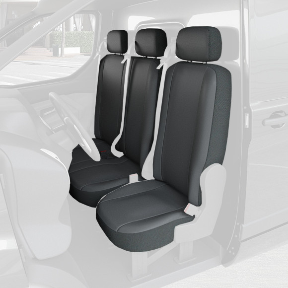 Housses de siège en simili cuir pour Volkswagen Crafter 2017+ (image non contractuelle)