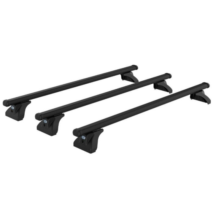 x3 Barres de toit acier Cruz Cargo pour Volkswagen Transporter T6/T6.1