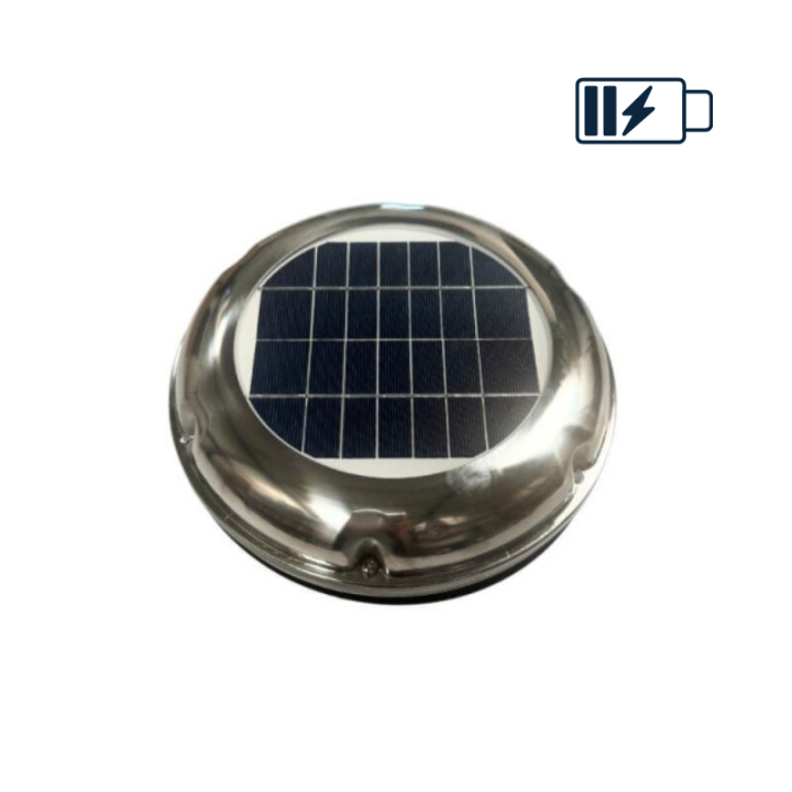 Aerateur solaire couleur inox