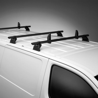 Barres de toit aluminium Rhino KammBar noir pour Volkswagen Caddy 5 2021+