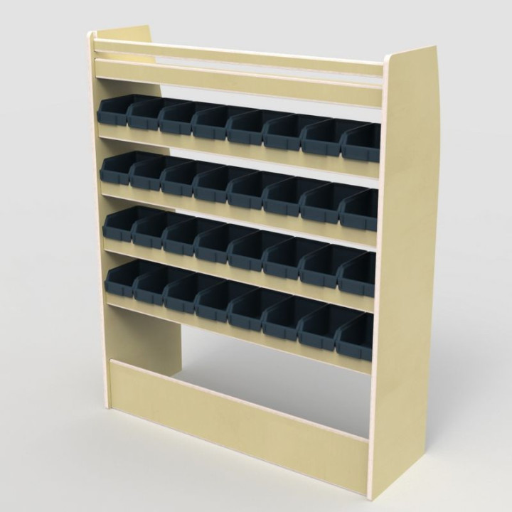 Meuble de rangement bois pour sécuriser vos bacs et outils