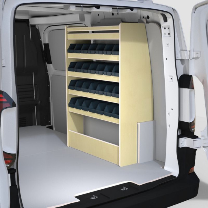 Aménagement bois droit Ford Custom 2023+ P380mm avec bacs