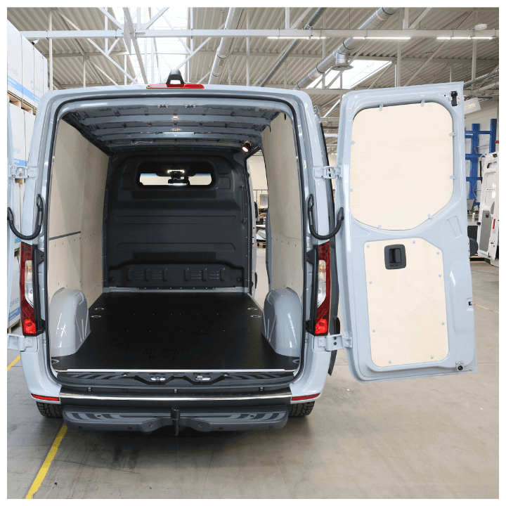 Habillage bois brut parois Mercedes eSprinter 2023+ - photo non contractuelle