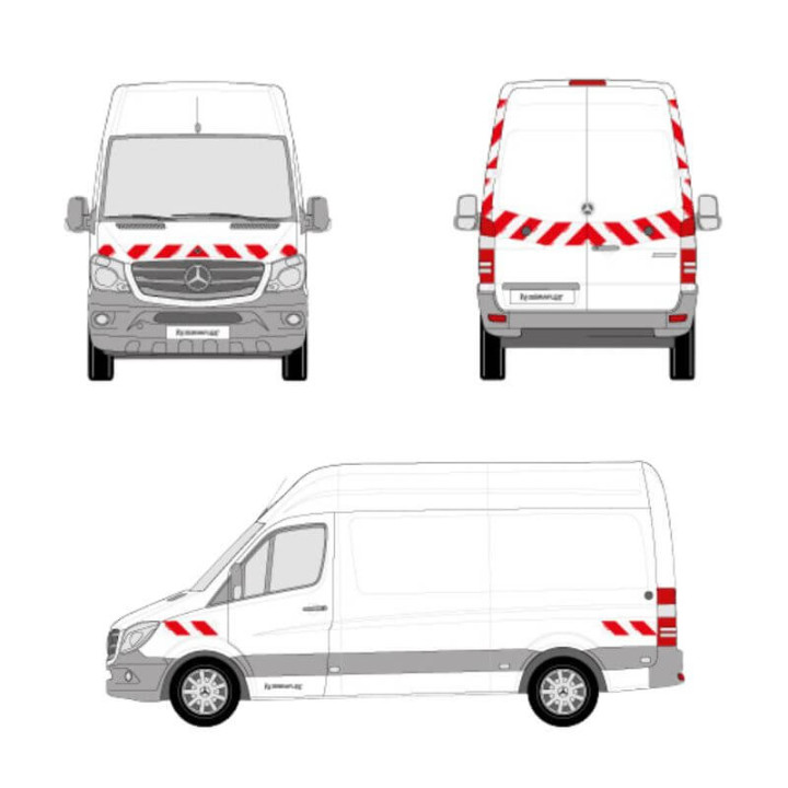 Kit de balisage pour Mercedes eSprinter 2023+ H2/H3
