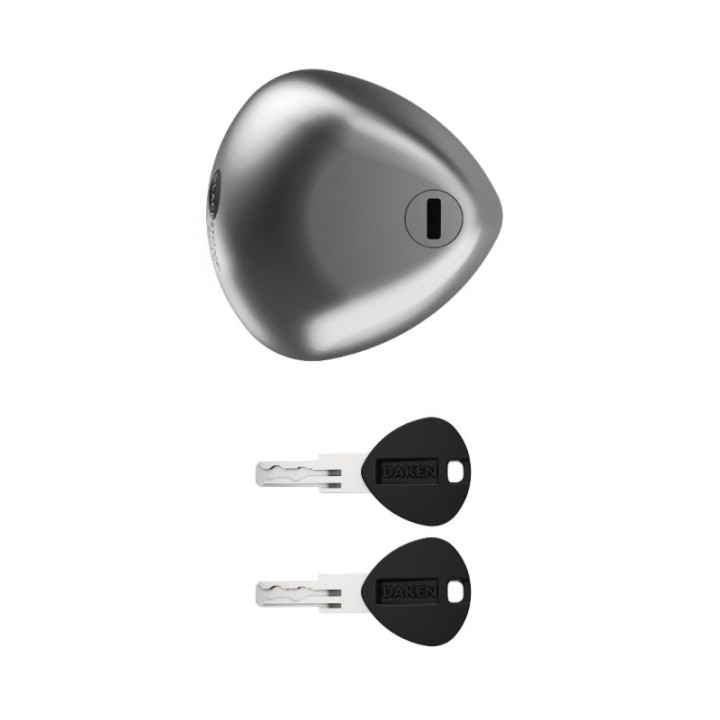Serrure Daken Blackstone Combo simple grise livrée avec 2 clés