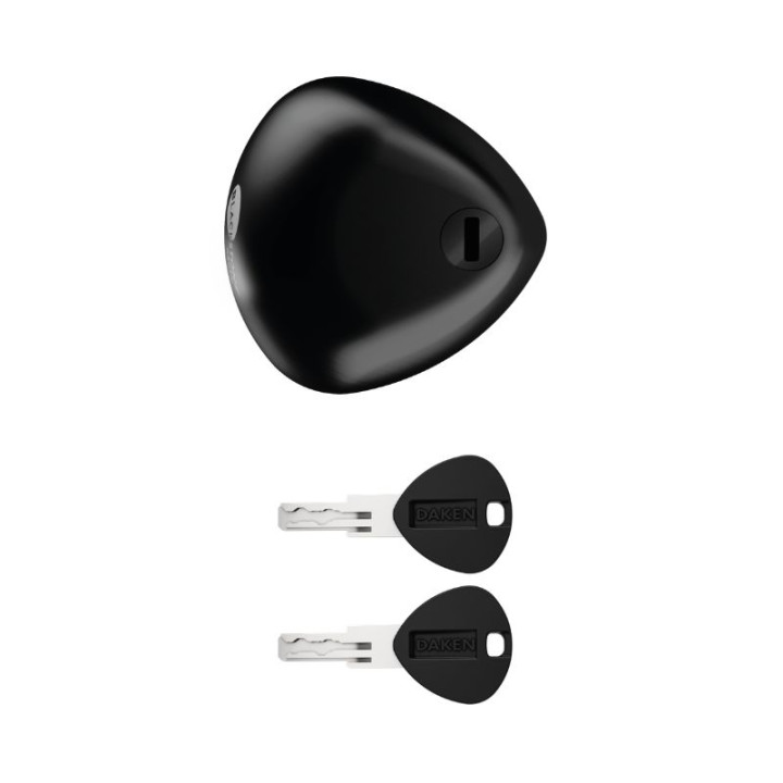 Serrure Daken Blackstone Combo simple noire livrée avec 2 clés