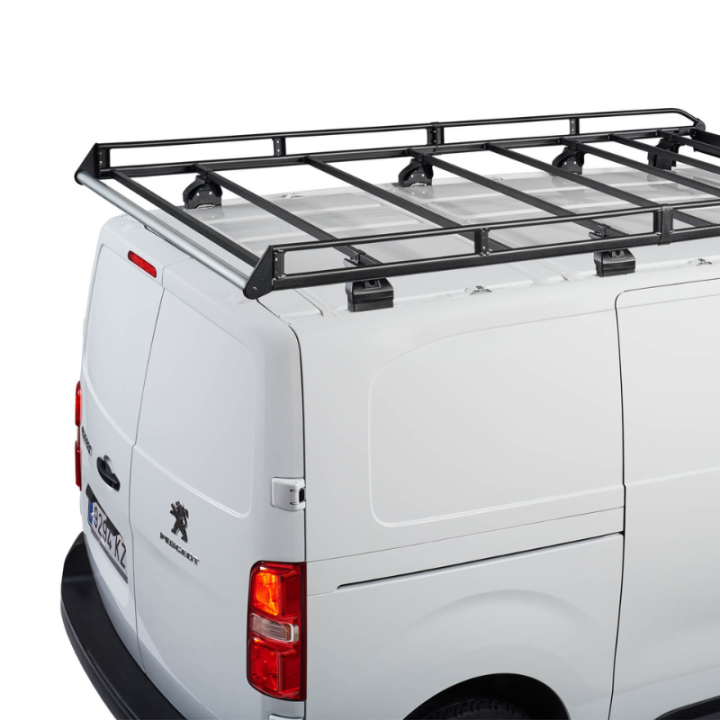 Galerie acier Cruz Kia PV5 2025+ avec rouleau vue de derrière -photo non contractuelle
