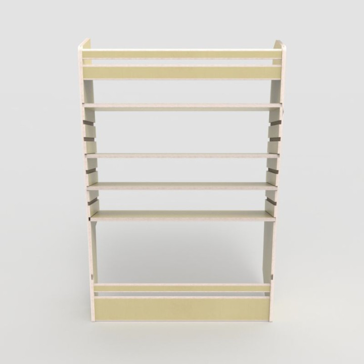 Étagère utilitaire en bois pour Peugeot Expert 2016+, vue de face.