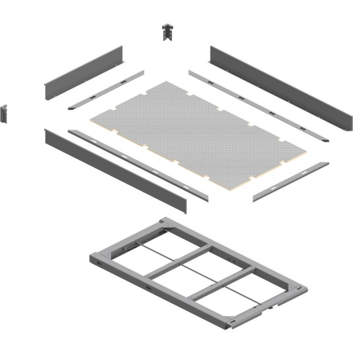 Schéma des composants de la plateforme coulissante System Edström