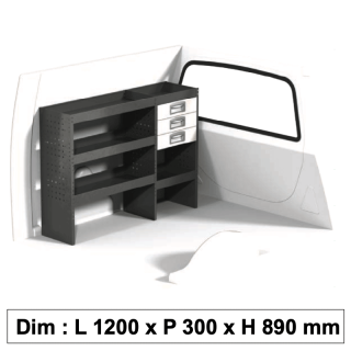 Aménagement métallique ECO4 pour véhicule utilitaire Aménagement métallique ECO4 pour véhicule utilitaire
