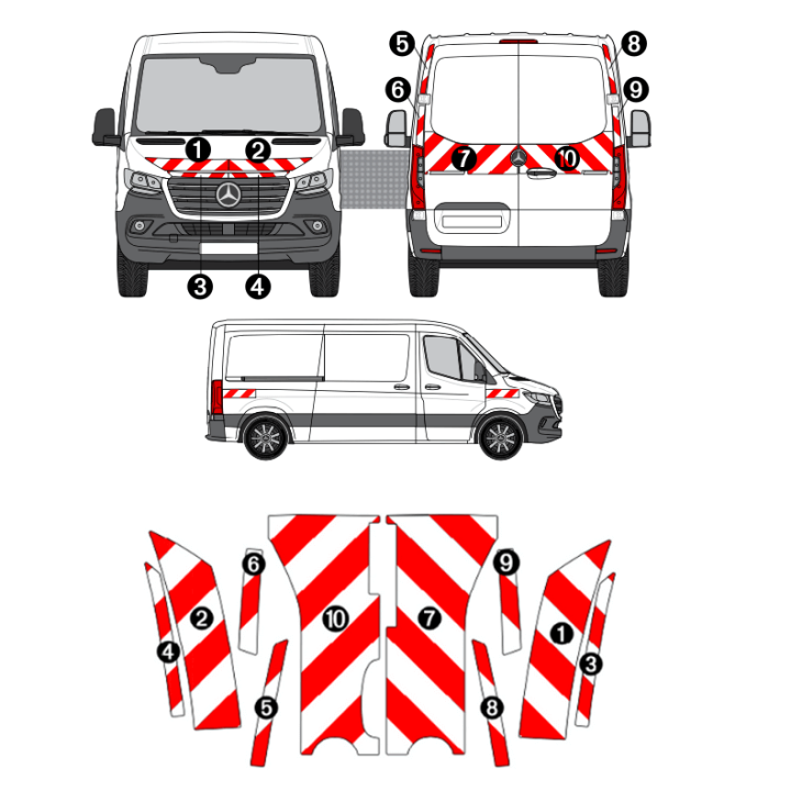 Kit de balisage 3M - Mercedes Sprinter