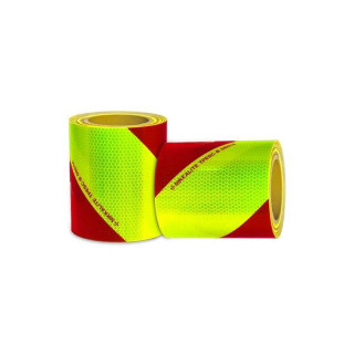 2 rouleaux (G+D) bandes réfléchissantes Jaune + Rouge NIKKALITE