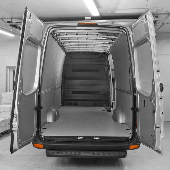 Habillage bois complet pour Fiat Scudo 2022+ Double Cabine - avec plancher avec film antidérapant gris