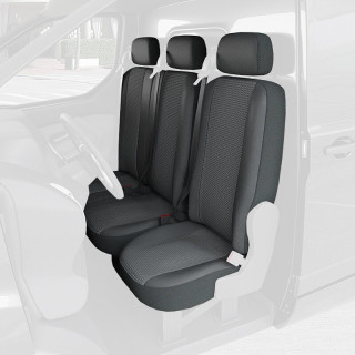 Housses de siège en tissu pour Fiat Talento 2016-2019 - avec accoudoirs et tablette Housses de siège en tissu pour Fiat Talento 2016-2019 - avec accoudoirs et tablette