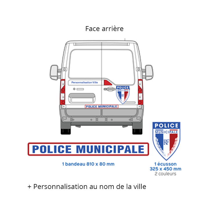 Kit de balisage Police municipale VU - perso au nom de la ville