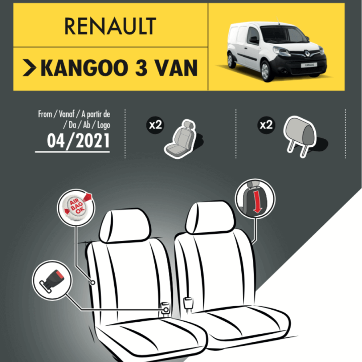 Housses pour Mercedes Citan 2021+ 2 sièges